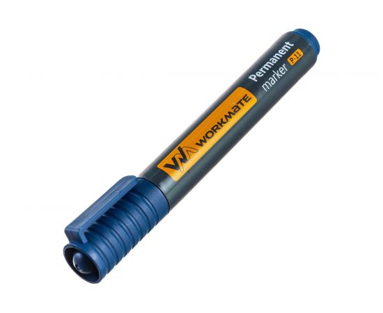 Перманентный маркер WORKMATE синий, пулевидный наконечник 3 миллиметра 14-1579 – изображение 2