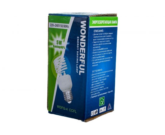 Энергосберегающая лампа Wonderful WDFG-4 GOLD CATHODE LAMP 5W/E27/4100 900416 – изображение 3