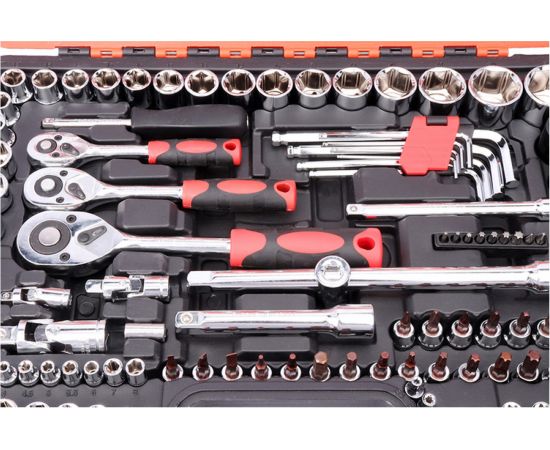 Набор инструментов GOODKING 150 предметов, 1/4 3/8 1/2, трещотка K-10150 – изображение 3