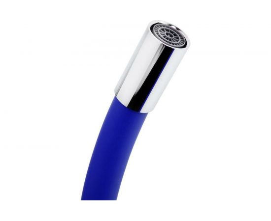 Смеситель для кухни ZEIN 2112, однорычажный, гибкий излив, картридж 40 мм, синий/хром 5478292 – изображение 3