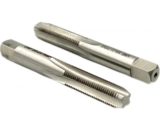 Дюймовый метчик TORNERI UNF 3/8" 24 нитей Р6М5 комплект из 2-х штук 035389 – изображение 3