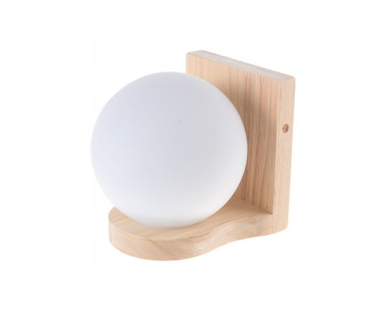 Декоративный настенный светильник APEYRON деревянная подставка, шар 16-02 – изображение 3