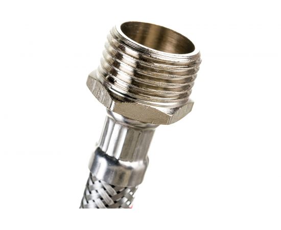 Гибкая подводка для воды Gigant с оплеткой из нержавеющей стали, 1/2""х40 см, г/ш P-40-GW – изображение 4