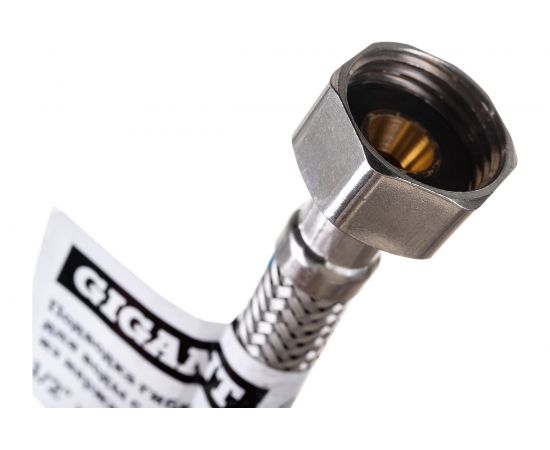 Гибкая подводка для воды Gigant с оплеткой из нержавеющей стали, 1/2""х200 см, г/ш P-200-GW – изображение 4