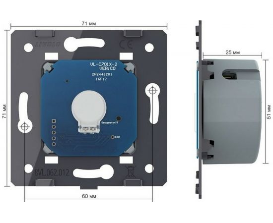 Одноклавишный сенсорный выключатель LIVOLO механизм VL-C701 – изображение 5