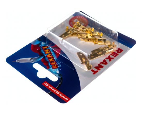 Плоская клемма штекер REXANT 6,3 мм РП-п 1.5-(6.3) L20 мм латунь 10 шт 06-0398-A – изображение 5