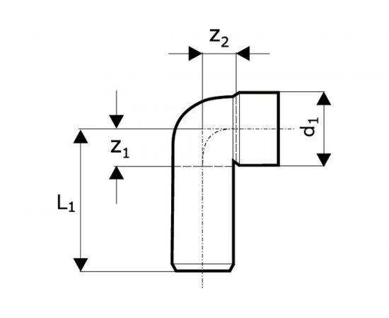 Отвод переходный HTSW (90°) 50/50 Ostendorf 112950 – изображение 5