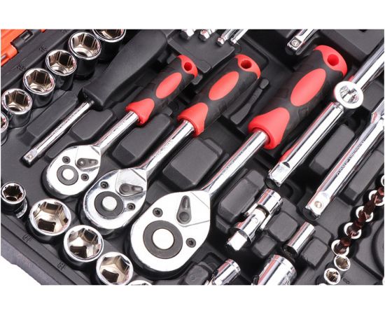 Набор инструментов GOODKING 150 предметов, 1/4 3/8 1/2, трещотка K-10150 – изображение 6