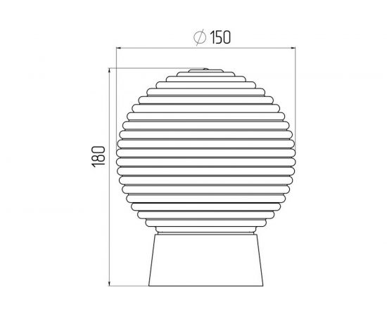 Светильник ЭРА НБП 0160004 с прямым основанием Гранат стекло IP20 E27 max 60Вт D150 шар Б0052008 – изображение 7