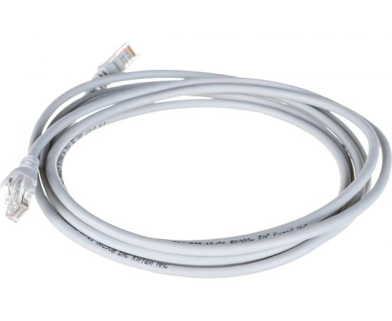 Коммутационный шнур патч-корд IEK ITK кат.5Е UTP, 3м, серый PC01-C5EU-3M 