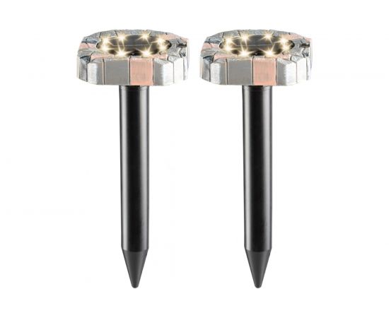 Набор отпугивателей кротов с садовым фонариком REXANT R20 2 шт. Камень 71-0087 