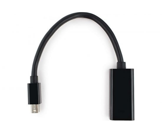 Переходник Cablexpert, miniDisplayPort - DisplayPort, 20M/20F, длина 16 см, черный, A-mDPM-DPF-001 