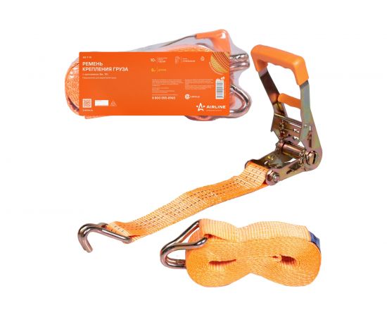 Ремень крепления груза с храповиком 8 м, 10 т Airline AS-T-14 