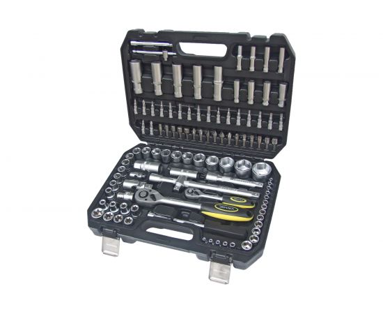 Набор торцевых головок ЭВРИКА 1*4""&1*2"", DR, 6-гранный, 108 предметов ER-80108 