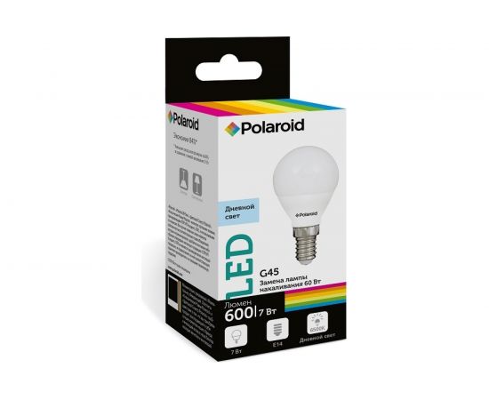 Светодиодная лампа Polaroid 220V G45 7W 6500K E14 600lm PL-G457146 