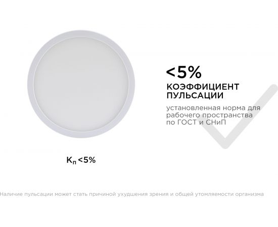 Светодиодная панель Apeyron накладная круглая, 220В, 10Вт, алюминиевый корпус, изолированный драйвер ДН 06-36 – изображение 11