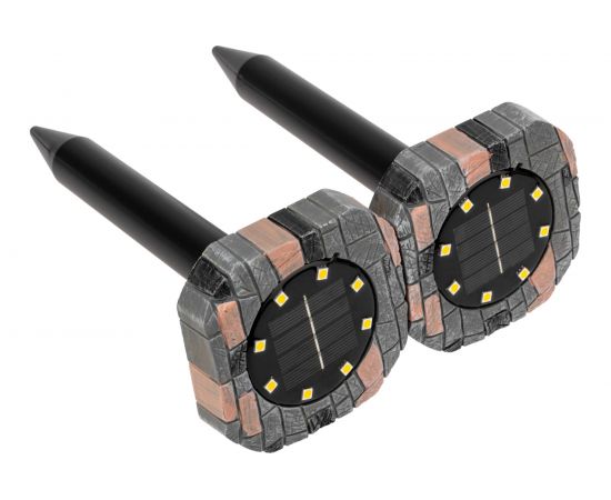 Набор отпугивателей кротов с садовым фонариком REXANT R20 2 шт. Камень 71-0087 – изображение 2