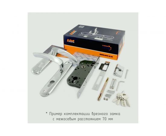 Врезной замок НОРА-М N23-70 Л мат.кофе 16137 – изображение 3