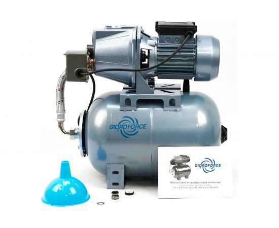 Насосная станция с расширительным баком 24 л GIDRO FORCE ATJET 100S – изображение 3