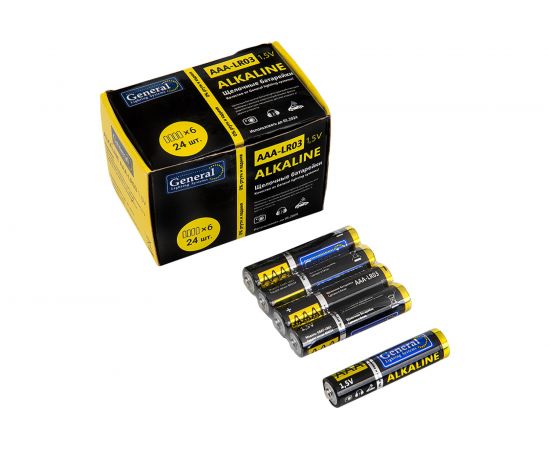 Элементы питания General Lighting Systems GBAT-LR03 AAA щелочные 24/960 800554 – изображение 3