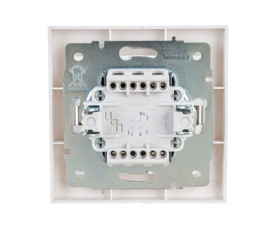 Двойной выключатель LEZARD RAIN белый 703-0202-101 – изображение 3
