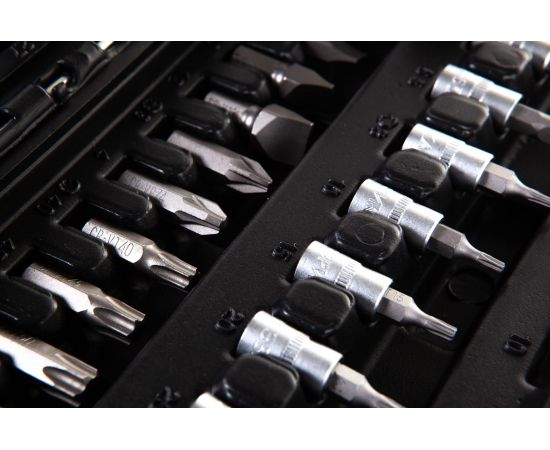 Набор торцевых головок ЭВРИКА 1*4""&1*2"", DR, 6-гранный, 108 предметов ER-80108 – изображение 4