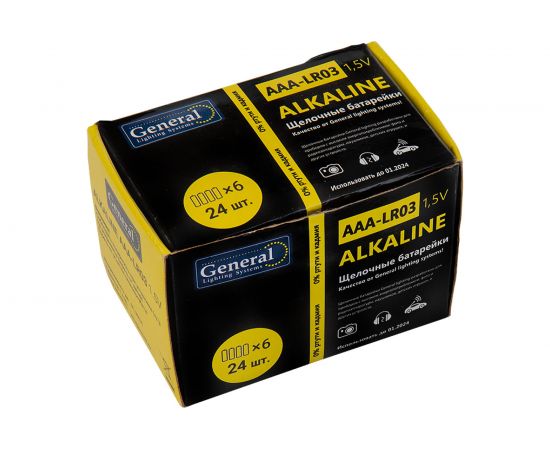 Элементы питания General Lighting Systems GBAT-LR03 AAA щелочные 24/960 800554 – изображение 4