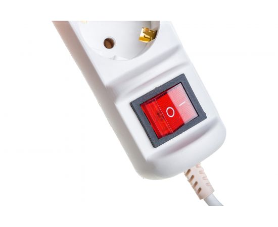 Удлинитель ЭРА UX-5es-1,5m c заземлением, 3x0,75мм2, c выключателем, 5 гнезд, 1,5м Б0035756 – изображение 4