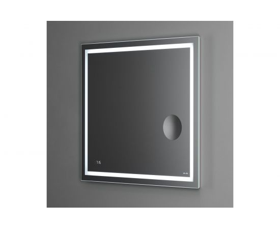 Универсальное зеркало AM.PM с контурной Led-подсветкой, часами и косметическим M91AMOX0803WG – изображение 4