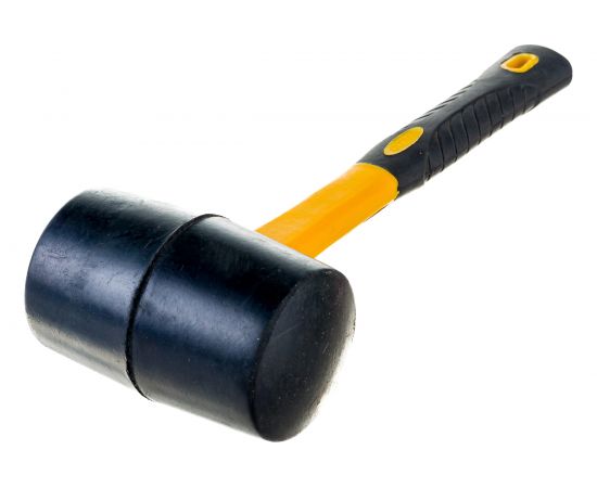 Резиновая киянка Ultima 450г, черная резина, фибергласовая рукоятка 121028 – изображение 4