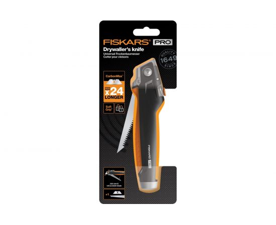 Нож для гипсокартона со сменным лезвием Fiskars CarbonMax 1027226 – изображение 5
