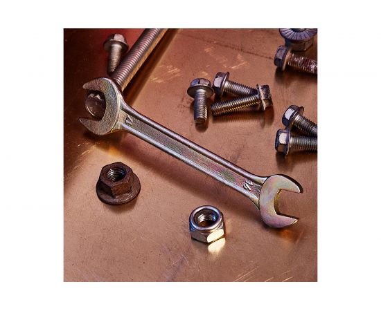 Гаечный рожковый ключ желтый цинк REXANT 14х17 мм 12-5829-2 – изображение 10