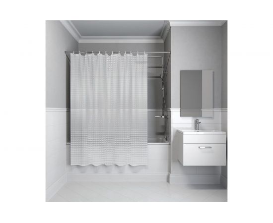Штора для ванной комнаты IDDIS 200*180 см, EVA, Stereo Square 500E18Si11 