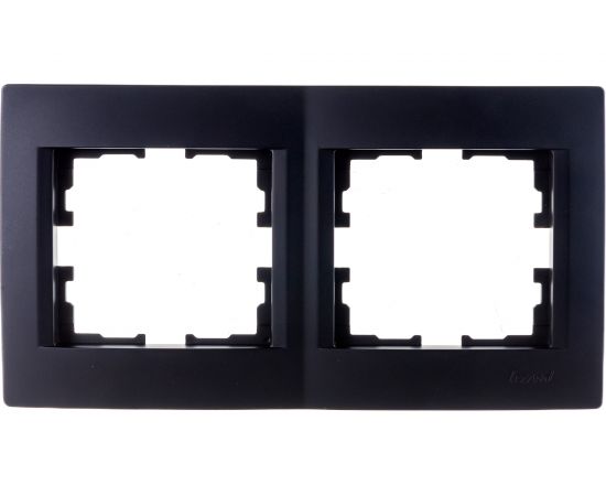 Рамка Lezard, KARINA, 2-ая, горизонтальная, б/вст, чёрный бархат, 707-4200-147 