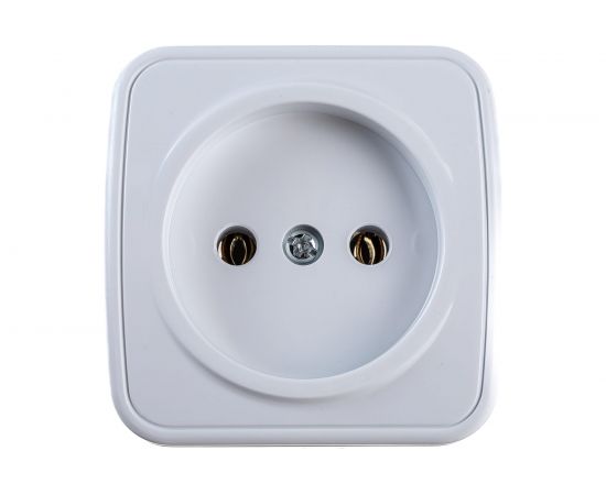 Розетка Intro 320101 2P, 16А, 250В, IP20, ОУ, Polo, белый Б0036097 