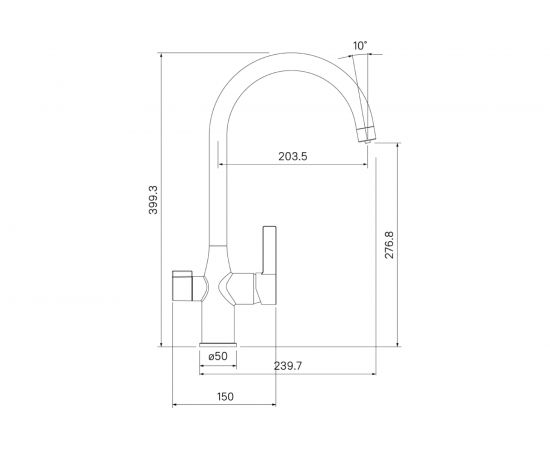 Смеситель для кухни с каналом для фильтрованной воды IDDIS Pure PURBNFJi05 – изображение 11