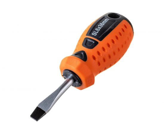 Отвертка "Point", SL6x38 мм, CrV, 2-х компонентная рукоятка Sparta 11751 – изображение 2