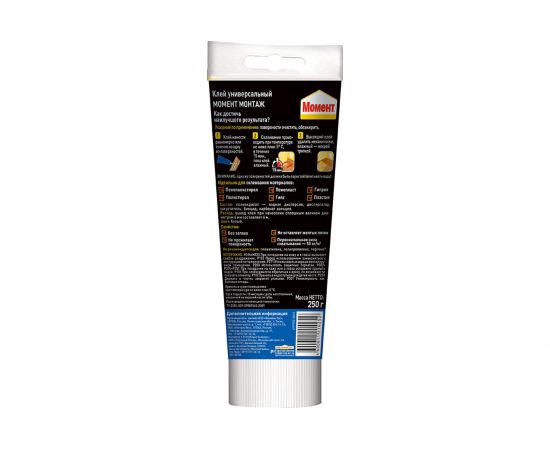Монтажный клей Момент Монтаж 250 г Б0007941 – изображение 2