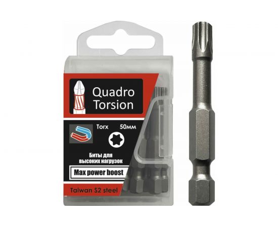 Бита Torx (10 шт; T40; 50 мм; 1/4") Quadro Torsion 434050 – изображение 2