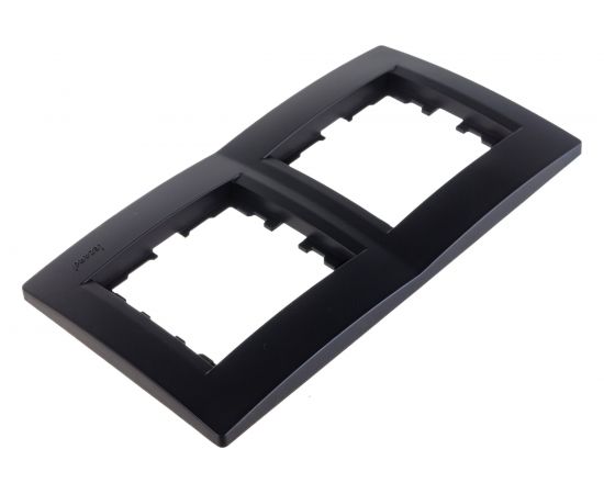 Рамка Lezard, KARINA, 2-ая, горизонтальная, б/вст, чёрный бархат, 707-4200-147 – изображение 3