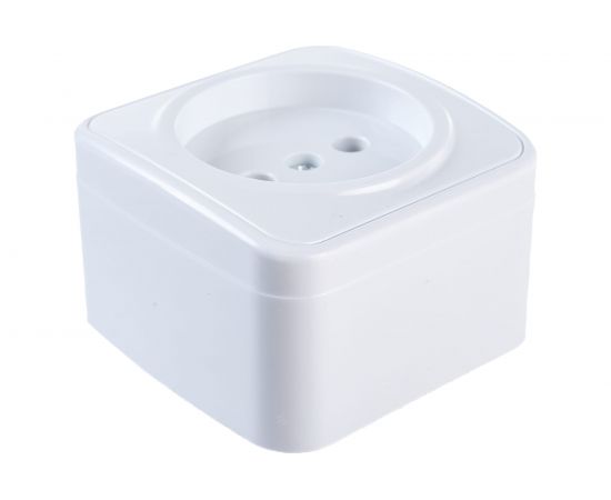 Розетка Intro 320101 2P, 16А, 250В, IP20, ОУ, Polo, белый Б0036097 – изображение 3