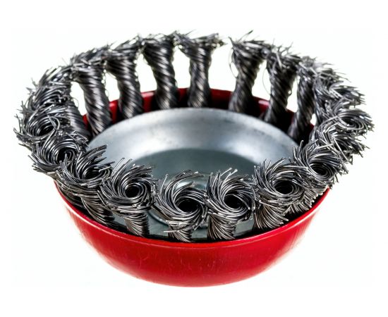 Кордщетка чашечная Профессионал для УШМ витая жесткая 100 мм 5151848 – изображение 3