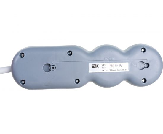 Удлинитель IEK У03В 3 места 2P+PE/3м 3х1,5мм2 16А/250В UNO WYP53-16-03-03-ZK – изображение 4