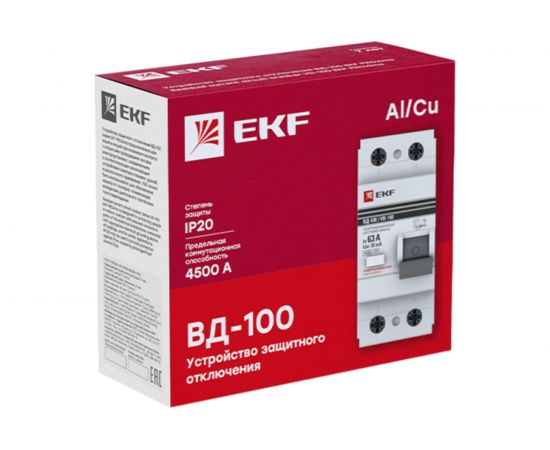 Выключатель дифференциального тока УЗО EKF 2п 16А 30мА АС PROxima elcb-2-16-30-em-pro 8469014 – изображение 4