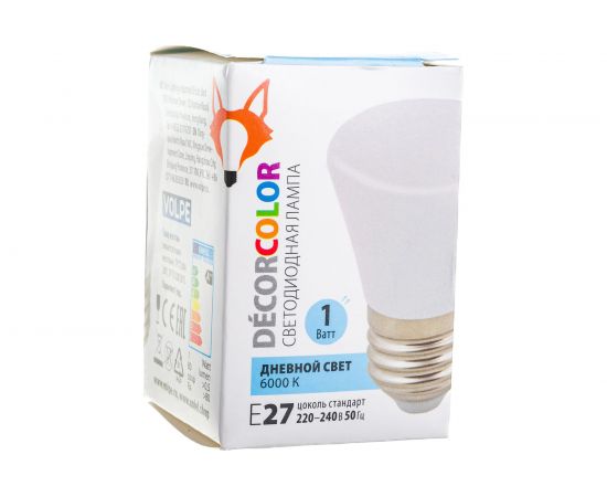 Декоративная светодиодная лампа Volpe LED-D45-1W/6000K/E27/FR/С BELL UL-00005804 – изображение 5