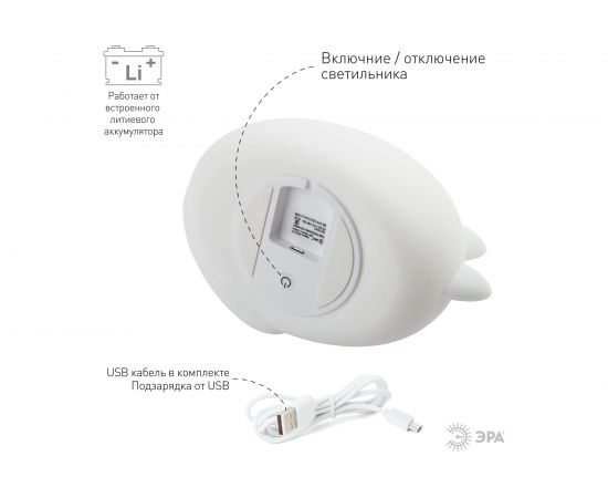 Настольный светильник ЭРА NLED4152WBU белый с синим Б0041095 – изображение 6