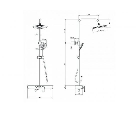 Смеситель для ванны с верхним душем IDDIS Shelfy SHESB3Fi06 – изображение 7