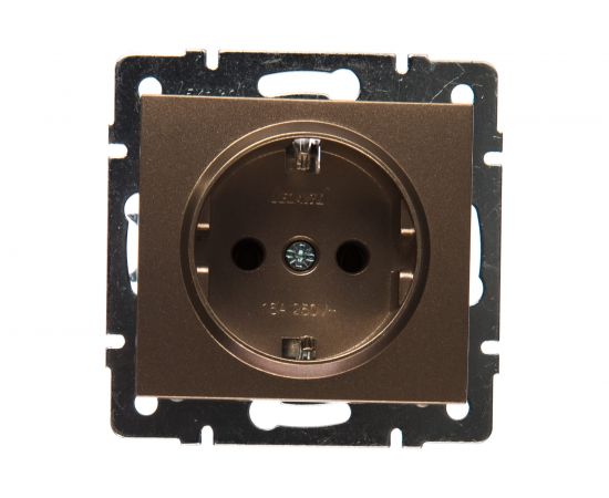 Розетка Lezard, RAIN, с/з, керамика, бронза, матовый, 703-3188-122 