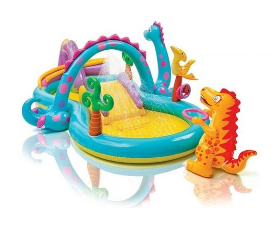 Игровой центр бассейн с горкой Intex Dinoland 333x229x112см, до 81кг, от 3 лет, уп.2 NEW 57135 