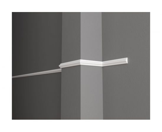 Стеновой молдинг Decor-Dizayn ударопрочный влагостойкий под покраску 25Х12Х2000 мм DD35 